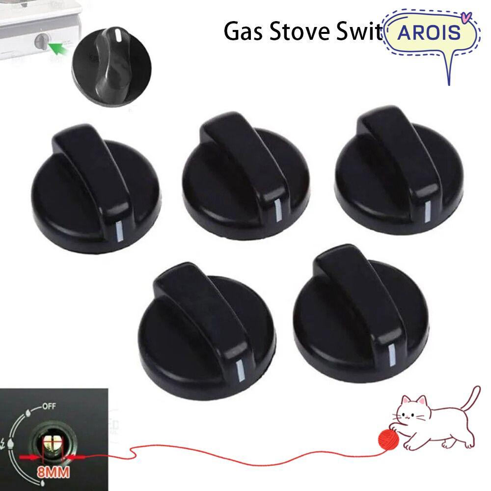 AROIS เตาอบช่วงทั่วไปHobลูกบิด,พลาสติกจับ8มิลลิเมตรสําหรับBenchtop Burnerเปลี่ยนปุ่มสวิทช์