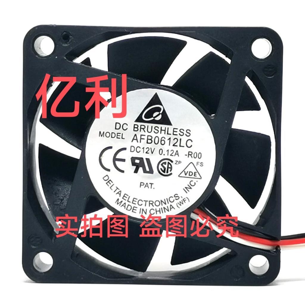 AFB0612LC Delta 6 ซม. 6013 12V 0.12A พัดลมระบายความร้อนเงียบสามสาย