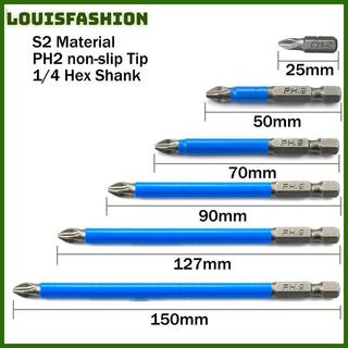 LFTH แม่เหล็ก Anti Slip ไขควงไฟฟ้า Bits 1/4 "Hex Shank Precision PH2 lfth
