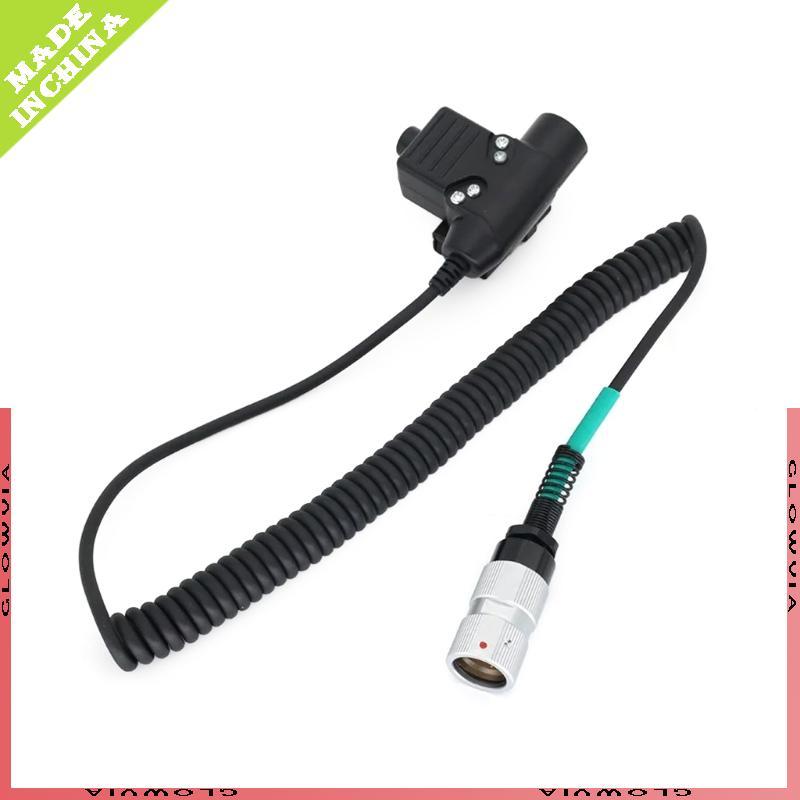 GLO U94 PTT อะแดปเตอร์ชุดหูฟัง 6 Pin Plug PTT WalkieTalkie เชื่อมต่อสําหรับ PRC152 U94 PTT ชุดหูฟังอ