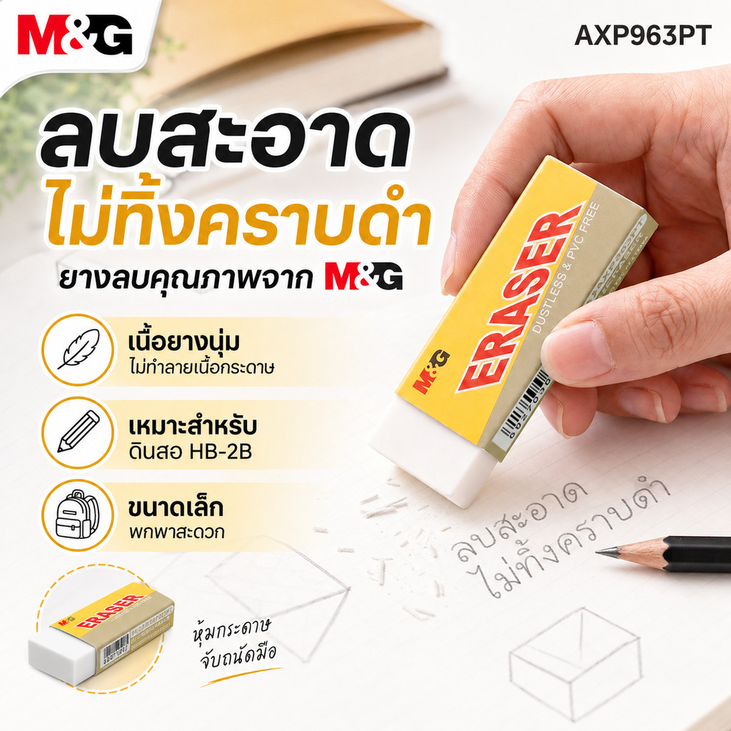 M&G ممحاة 2B ‏AXP963PS