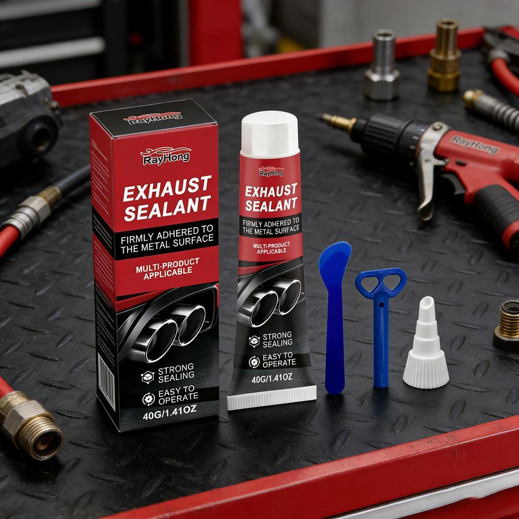 ไอเสีย Sealant 40g High Temp Leak Proof Paste Muffler Cement Repair Kit สําหรับรถยนต์รถจักรยานยนต์รถ