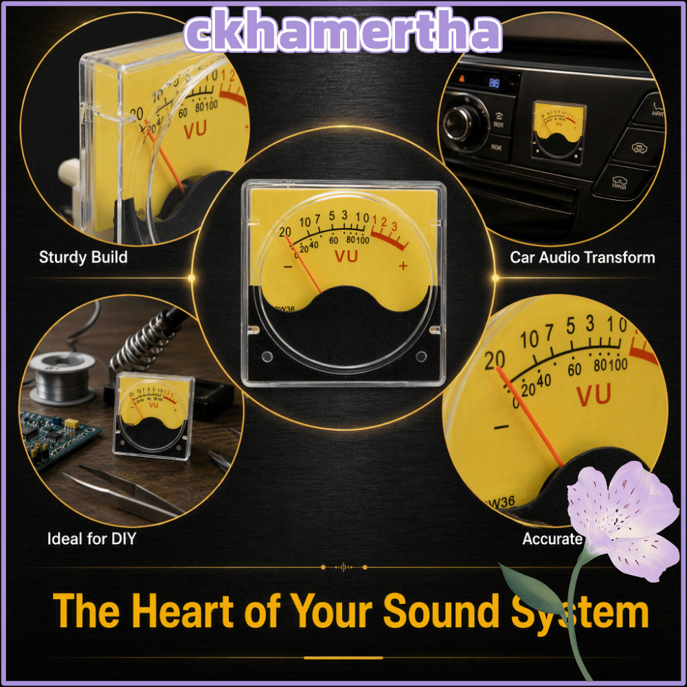 CKHAMPH ตัวชี้ประเภท VU Meter, เครื่องวัดระดับ VU ความแม่นยําสูงแบบพกพา, ทนทานทนทานทนทานเครื่องวัดระ