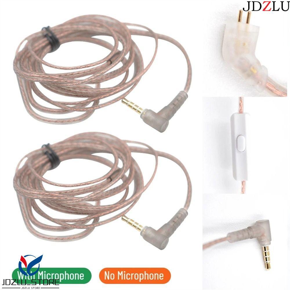 JDZLU KZ หูฟังสําหรับ KZ ZEX 3.5 มม.2Pin สาย Twisted สายอัพเกรดออกซิเจนฟรีทองแดง ZS10 หูฟัง