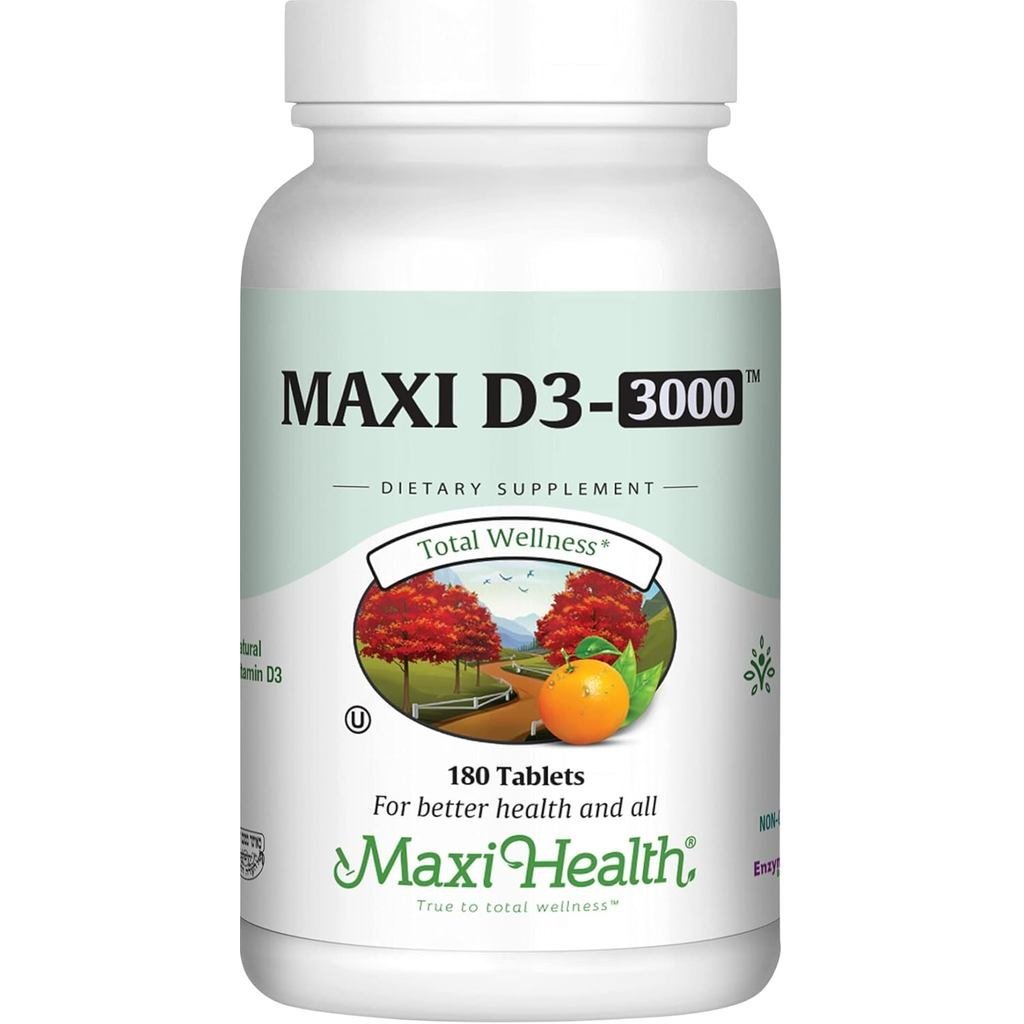 แม็กซี่สุขภาพ® อาหารเสริมวิตามิน D3 3000 IU (180 เม็ด) ELMI