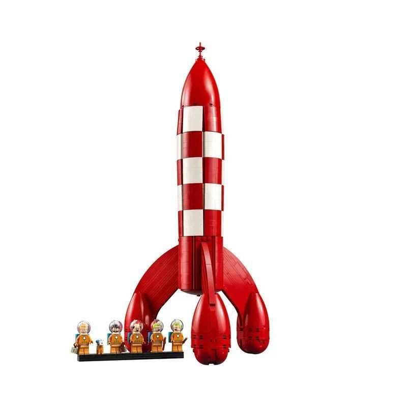 ใช้งานร่วมกับ Tintin Adventures Tintin Tintin Moon Rocket 21367 ชายหญิง Building Blocks ของเล่นชุดขอ