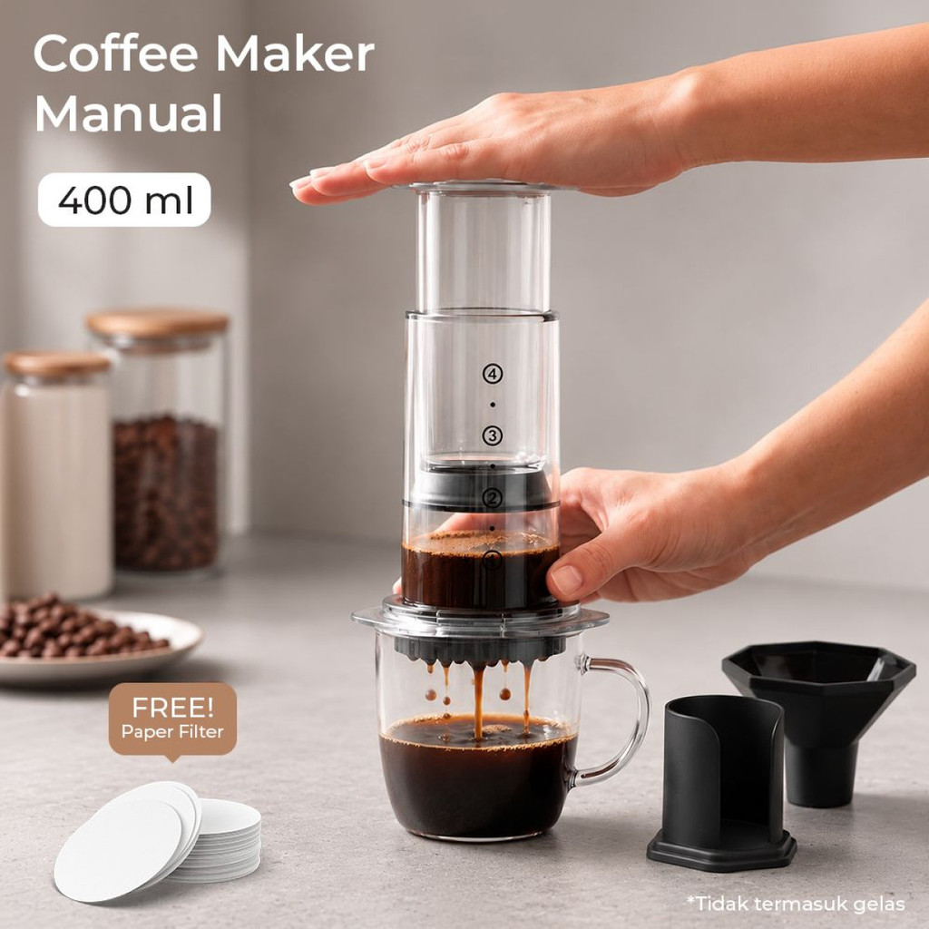เครื่องชงกาแฟ Manual Hand Press Espresso 400ml - C4-20