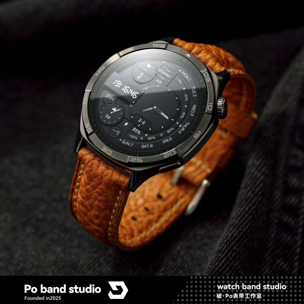 อิตาลีทํามือเหมาะสําหรับสายนาฬิกาหนังแท้ Huawei GT6PRO WATCH6/5/4/3PRO Men