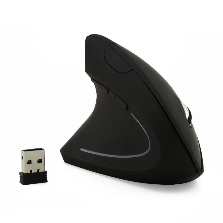 มาใหม่ CM0093 แบตเตอรี่รุ่น 2.4GHz เมาส์ออปติคอลไร้สายสามปุ่มเมาส์แนวตั้งสําหรับมือซ้าย ความละเอียด: