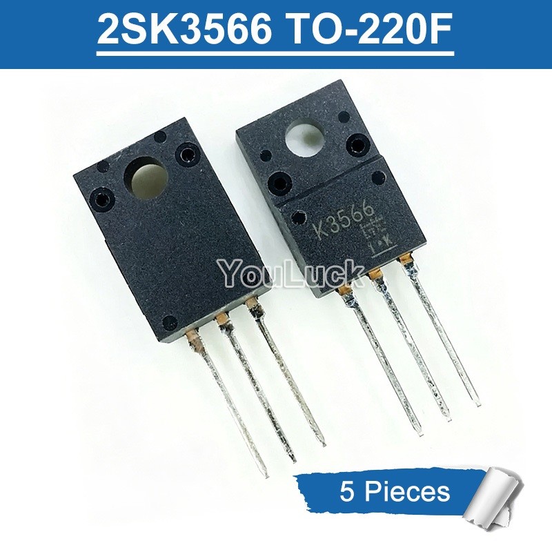 5pcs K3566 2SK3566 TO-220F 2.5A/900V N-Channel MOSFET ทรานซิสเตอร์ใหม่เดิม