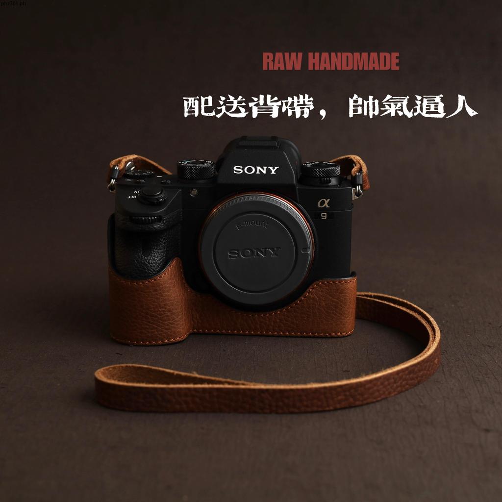 Sony sony A7R5/A7M4/A7M3/A9/A7R3 หนังแท้ Handmade กล้องป้องกันกรณีฐานซองหนัง