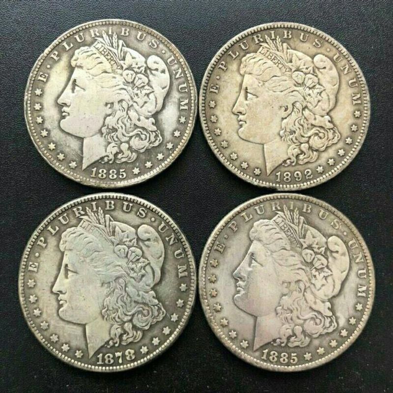 โบราณต่างประเทศ 18th Century Morgan Silver Dollar Trading เหรียญเงิน Morgan Eagle ต่างประเทศเงิน Dol