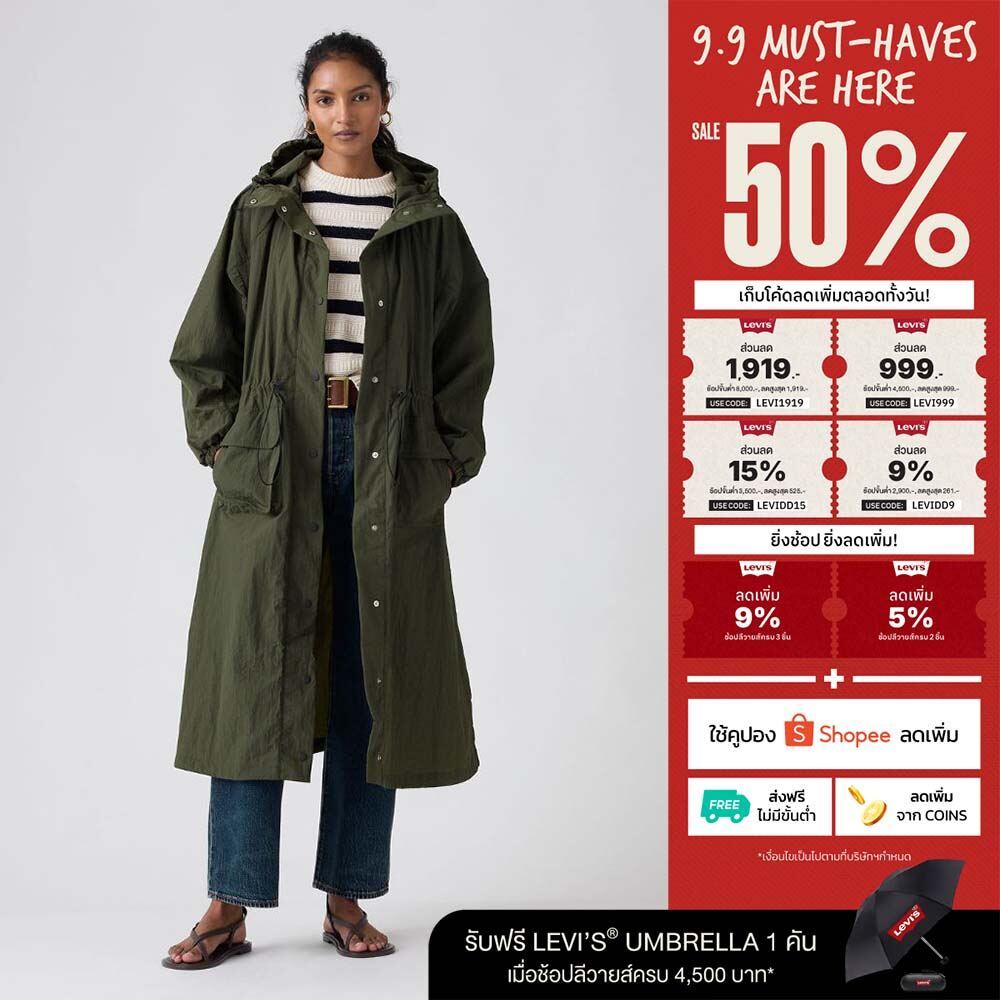 เสื้อแจ็คเก็ต Levi's® Women's Simone Long Bubble Parka