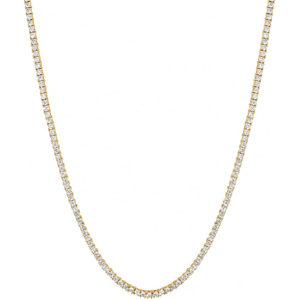 KISPERTennisสร้อยคอforWomen14K&YellowGoldPlatedCZChoker
