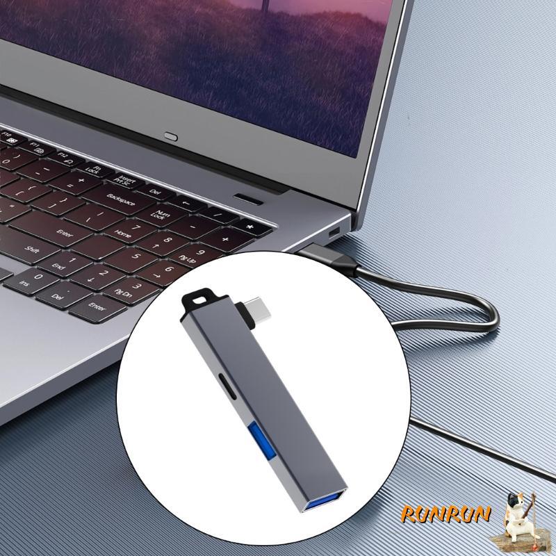 RUNN Type C Hub Type C ถึง Type C และ USB Hub USB2 0+USB3 0 พอร์ตสําหรับการเชื่อมต่อได้ง่าย