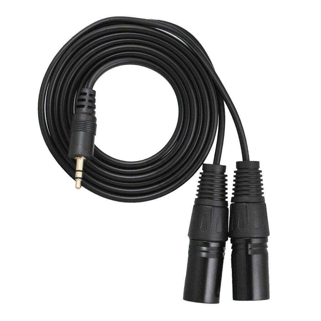 3.5 มม. TRS Male to Dual XLR Male Balanced Internector สายสัญญาณเสียง