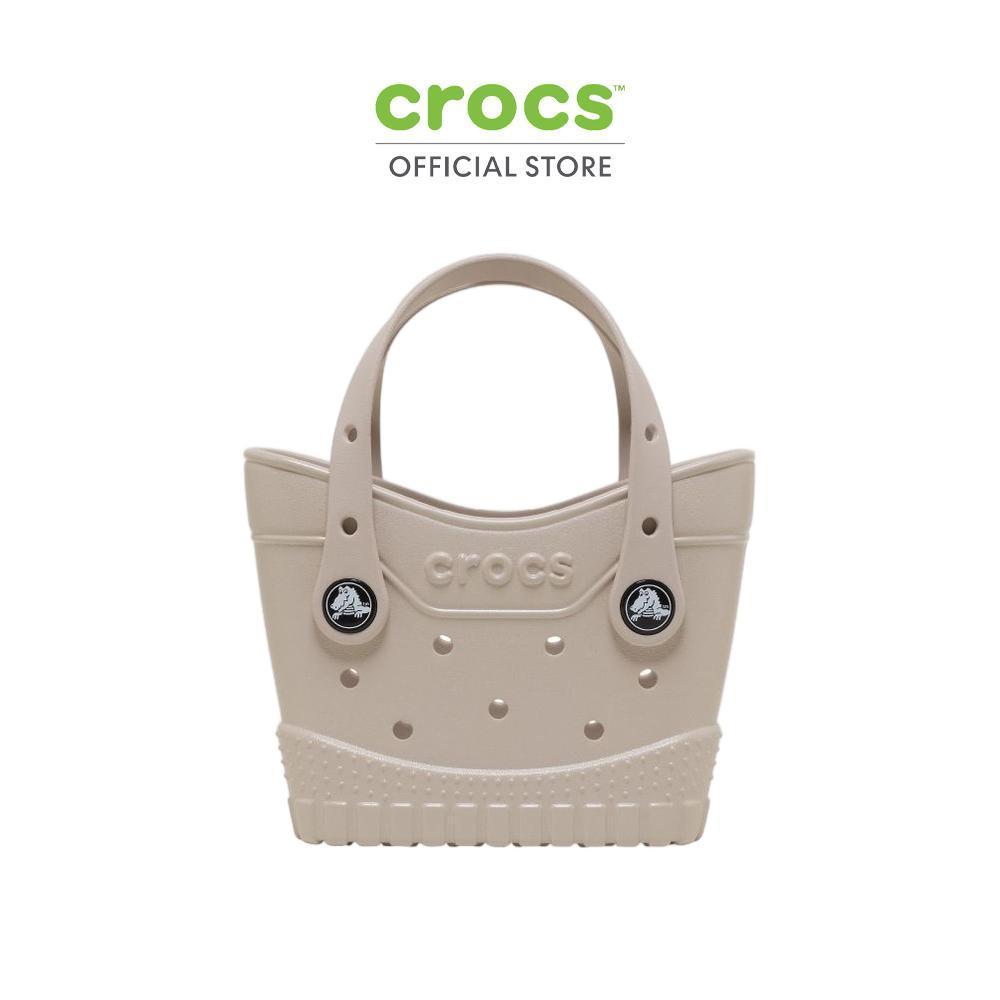 CROCS กระเป๋า CLASSIC MICRO GLITTER TOTE - COCOA CREAM