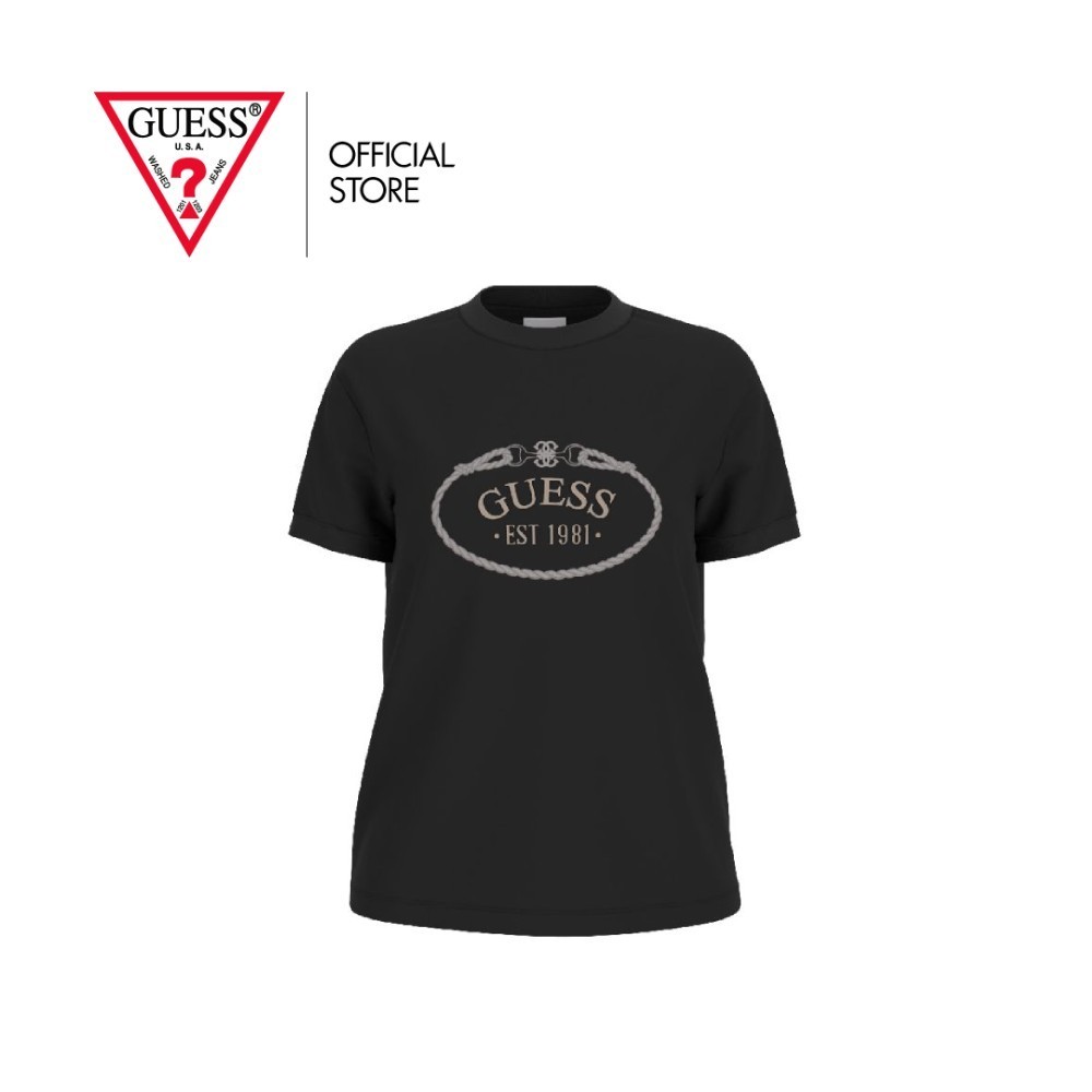 GUESS WOMEN เสื้อยืด รุ่น V6RI04K8FQ4 สีดำ