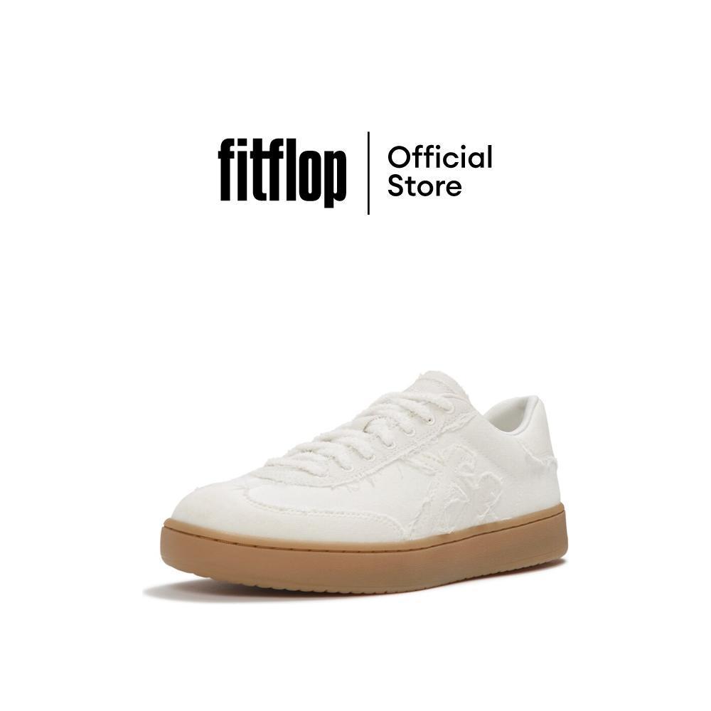 FITFLOP THE DASH FRAYED DENIM TRAINERS รองเท้าผ้าใบผู้หญิง รุ่น A9D-E45 สี WHITE