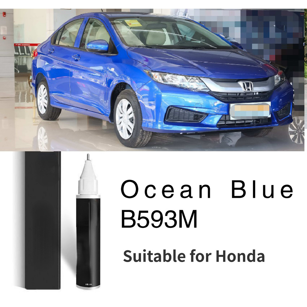 ปากกาสีเหมาะสําหรับ Honda Blue Touch-up แปรง Civic CRV Crown XRV Fit B588P สีฟ้า B593M B607M BG53M B