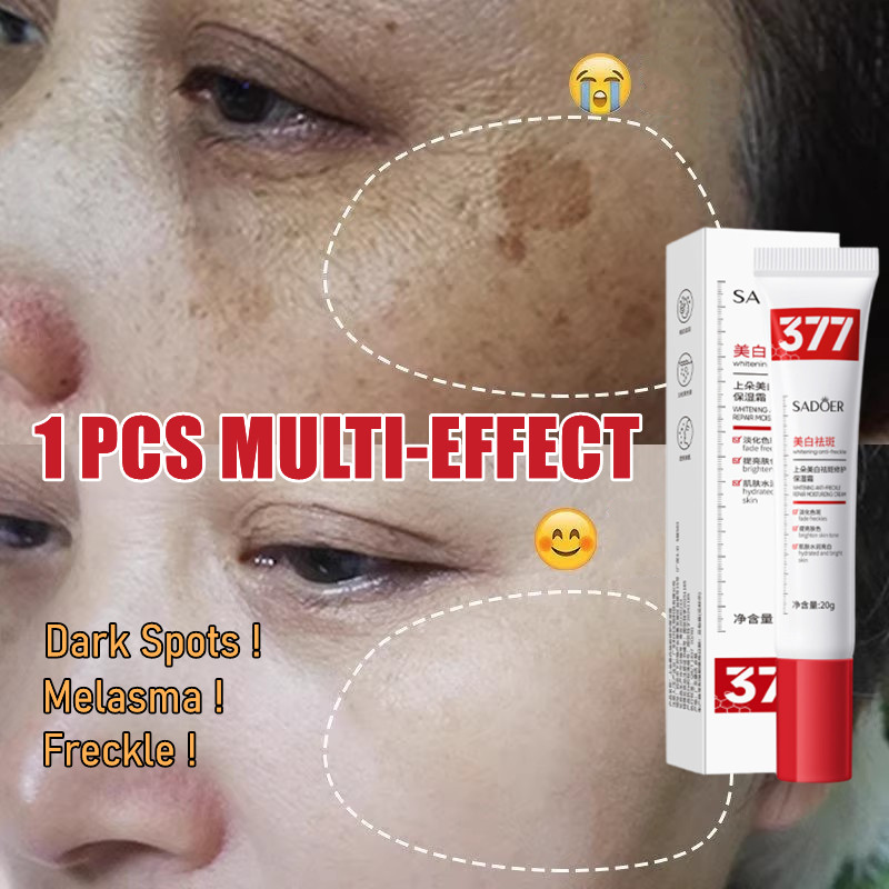 SADOER 377 Whitening Anti-Freckle Cream บํารุงผิวหมองคล้ํา Brighten Melasma Removal Cream