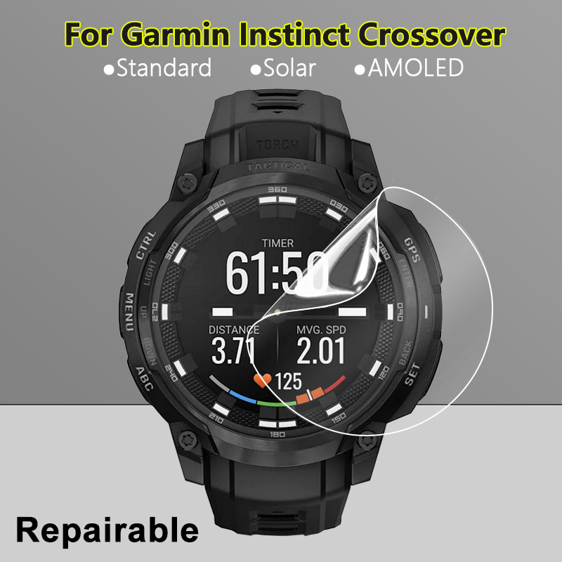 2/4/6 ชิ้นสําหรับ Garmin Instinct Crossover มาตรฐาน AMOLED พลังงานแสงอาทิตย์ SmartWatch Clear Ultra Slim Soft Hydrogel ฟิล์มป้องกันหน้าจอ - ไม่ใช่กระจกนิรภัย