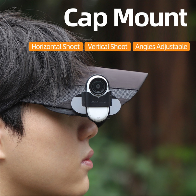 ShopperS FavoriteSUNNYLIFE คลิปหมวกสําหรับ Insta360 GO 3S Thumb Camera Mount Adapter Bracket 360° กา