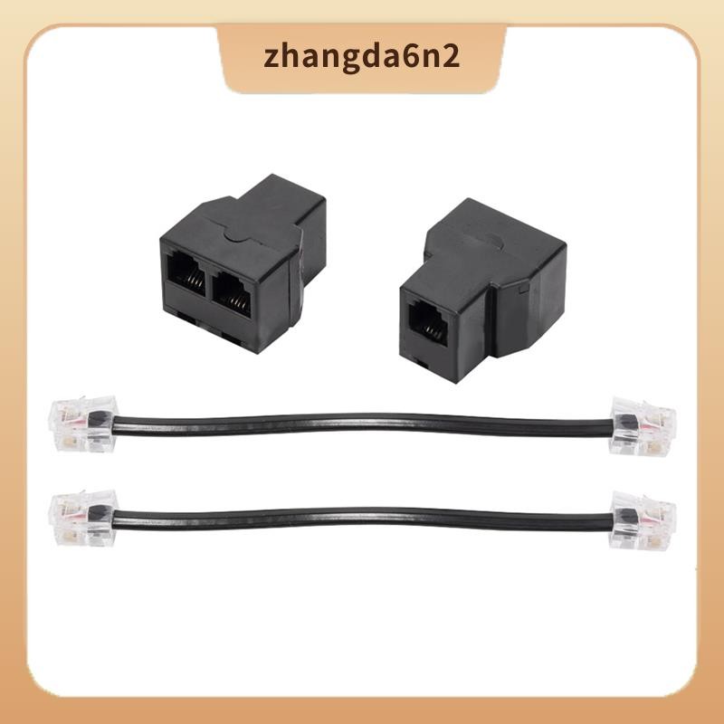 In Stock2PCS RJ11 โทรศัพท์สาย Splitter 15 ซม.สาย 6P4C 2 พอร์ตสายโทรศัพท์ Splitter อะแดปเตอร์ติดตั้งง