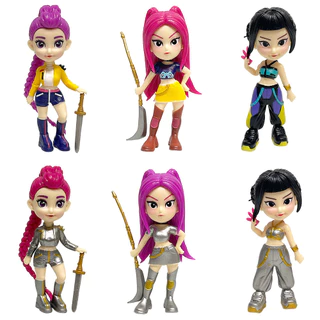 KPop Demon Hunters Action Figure Mira Rumi Zoey HUNTR/X Demon Hunters กล่องตาบอด 6 ชิ้นคอลเลกชันของเล่นของขวัญ