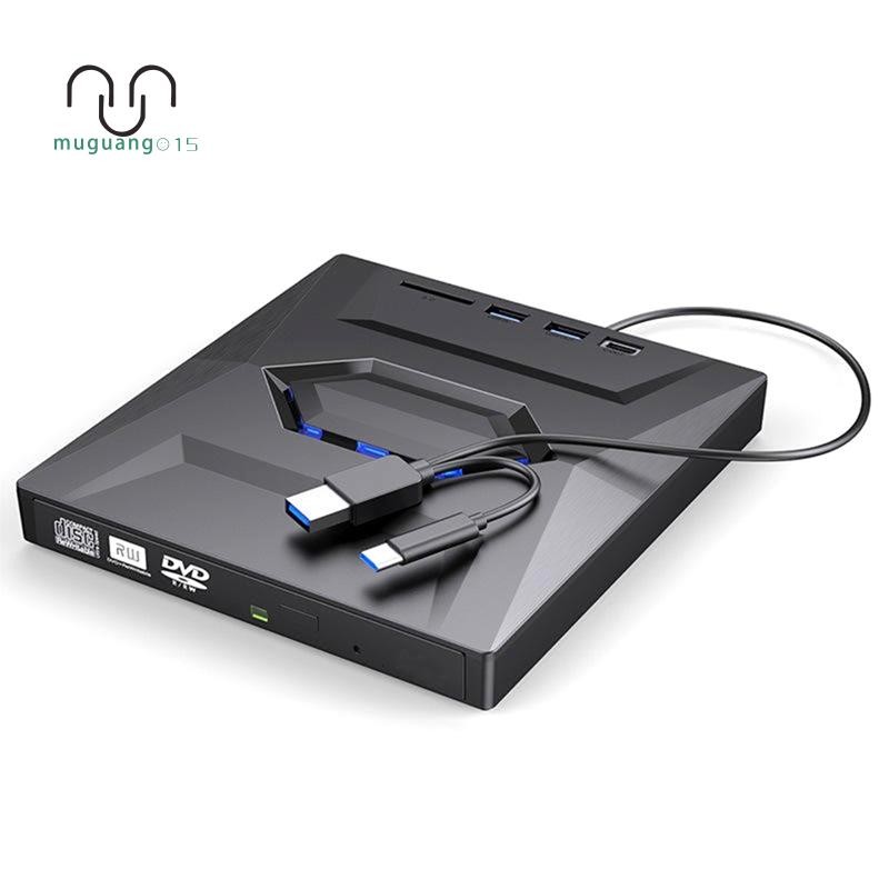 [ลดราคา M5]มัลติฟังก์ชั่นไดรฟ์มือถือภายนอก USB3.0 TYPE CD DVD Burner,SD Card,U Disk Player อ่านความเ