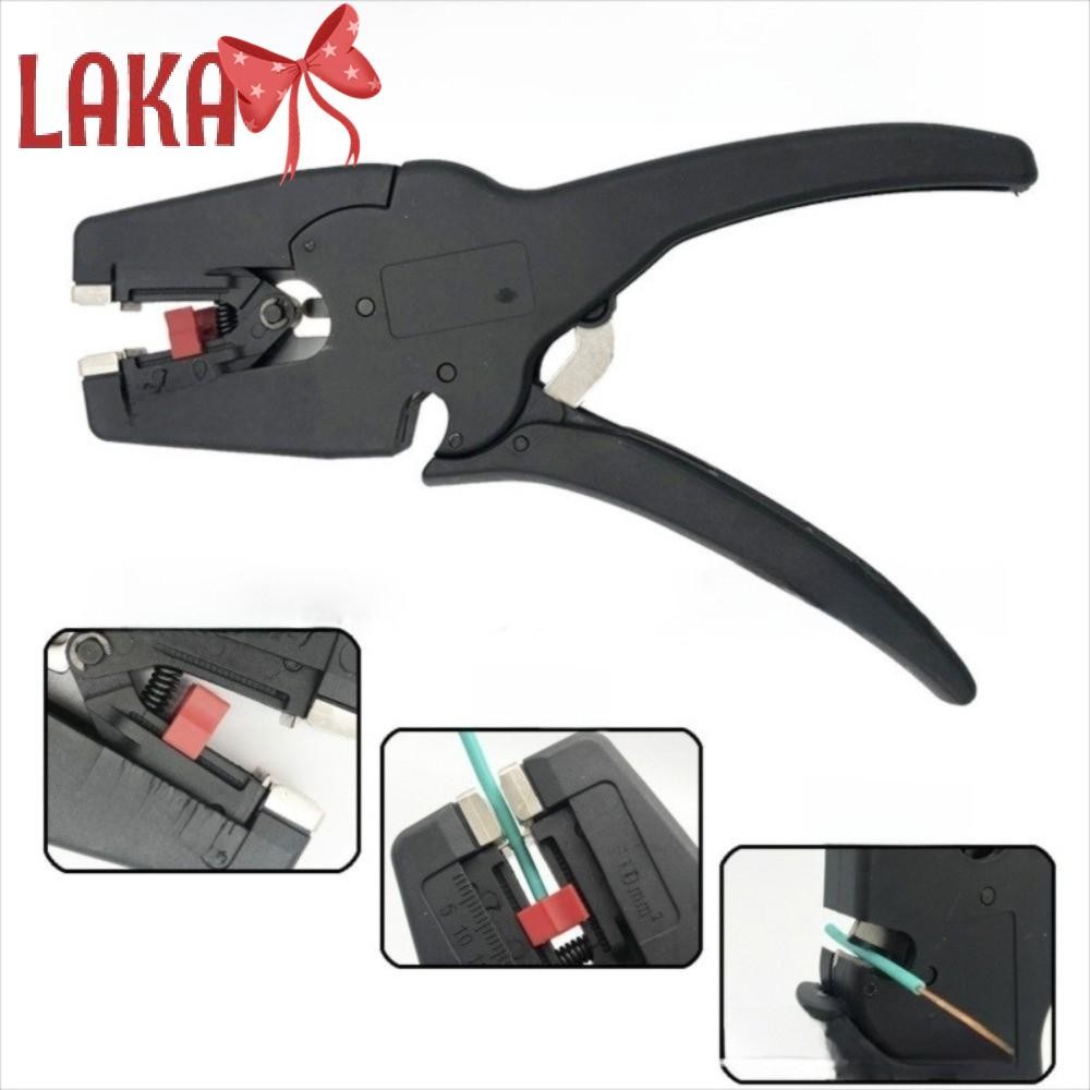 LAKA คีมปอกสายไฟอัตโนมัติ, คีมลวด 32-7AWG แบบพกพา, คีมปอก Mini 2 in 1 คุณภาพสูงสําหรับ 0.03-10mm2 ตั
