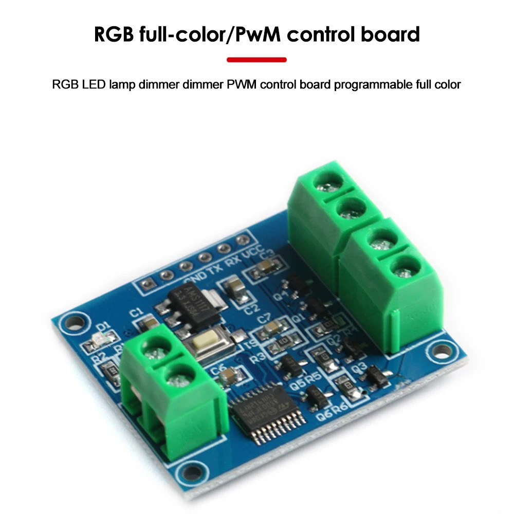 RGB LED Light PWM ควบคุมบอร์ดโปรแกรม PWM ควบคุมสําหรับ RGB LED Light สี modulator
