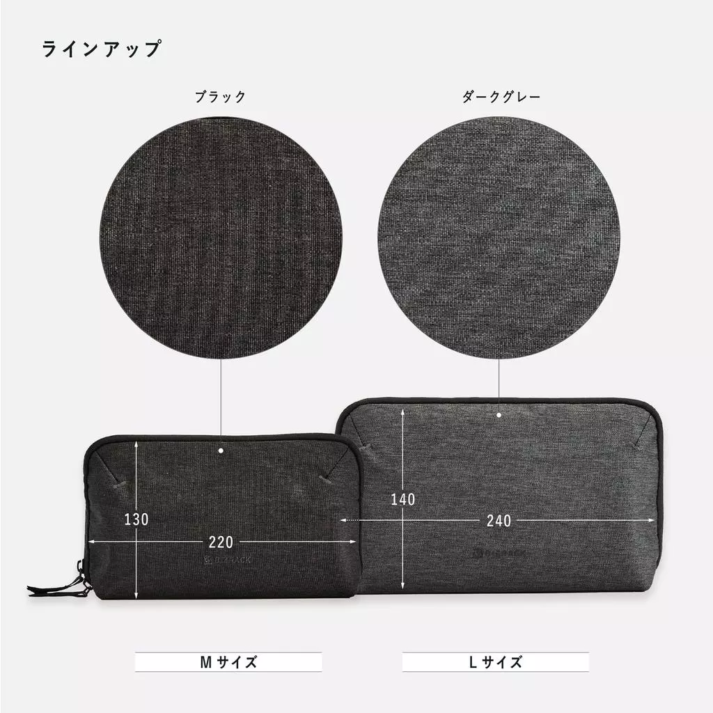 Kokuyo BIZRACK Gadget Pouch Dark Gray/Black thumbnail 9
