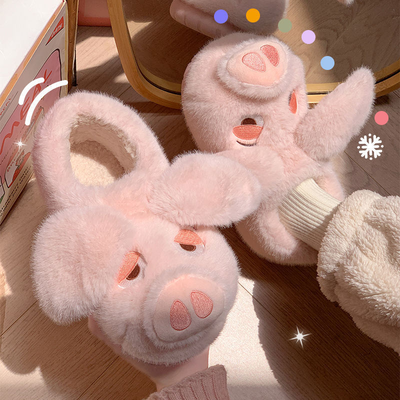 New Ugly and Cute Pig Funny Lightweight Slippers Kweichow Moutai Warm Eva Soft Bottom Slippers Autum