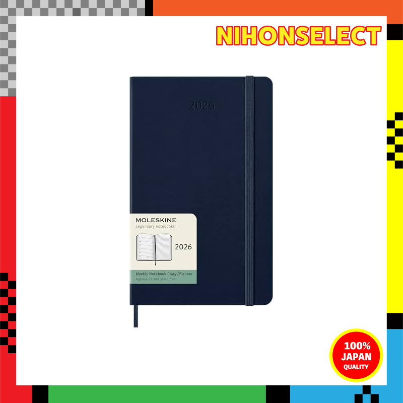 Moleskine Planner 2026, Starting from January, 12-Month Weekly Diary, Large Size (13cm x 21cm), Hard