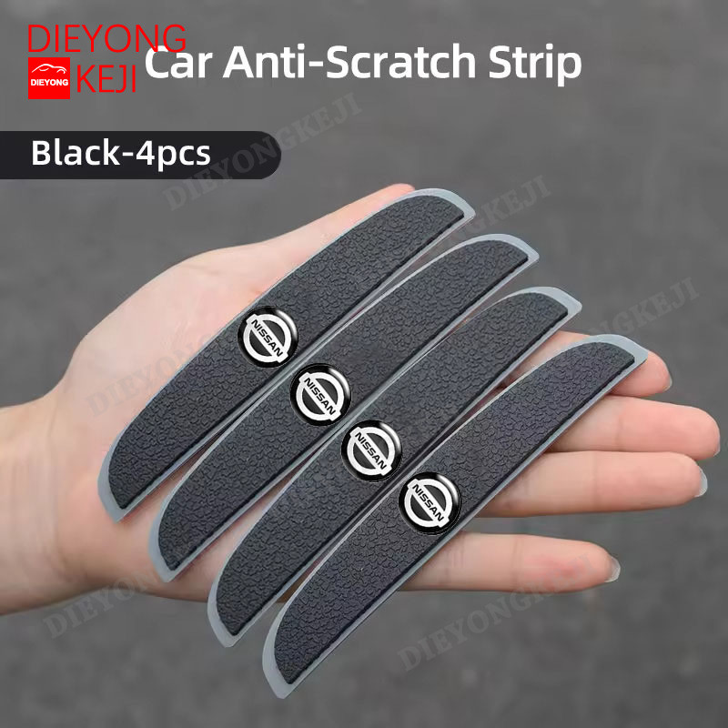 【🌞ส่งไว มีCOD】4 ชิ้น Nissan/นิสสัน แถบป้องกันการชนกันของประตูรถยนต์ ตัวป้องกันขอบประตูอัตโนมัติสากล ยางกันกระแทกขอบประตูรถยนต์ ตกแต่งรถ
