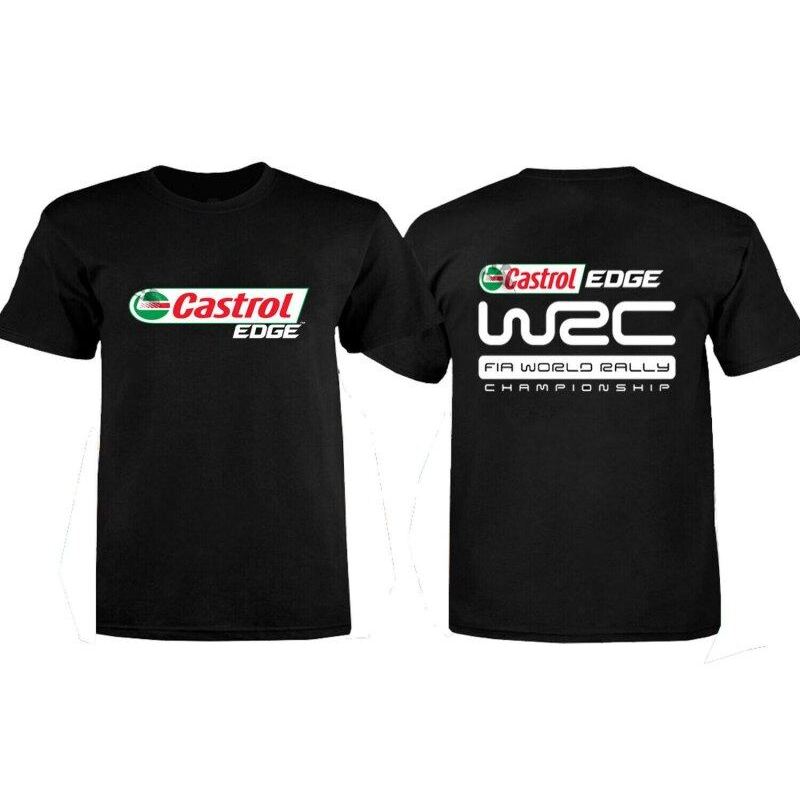 เสื้อยืดโลโก้ Castrol Edge Oil WRC ทำจากฝ้ายบริสุทธิ์ ไซส์_unisex_คอปullover พร้อมไซส์ตั้งแต่ S ถึง 