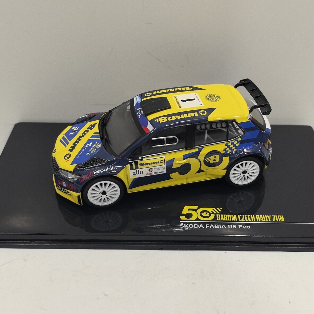 IXO 1/43 SKODA FABIA R5 EVO #1 โมเดลรถ Skoda Alloy จัดส่งฟรี SF Land Transport 3c