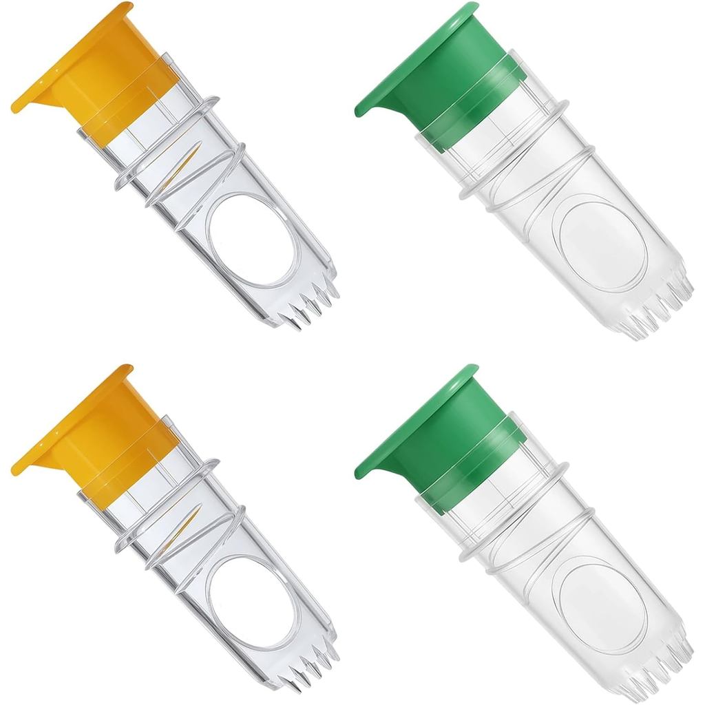 YZC Lemon Squeezer 4-Pack, เครื่องคั้นน้ํามะนาวแบบมือถือ, เครื่องคั้นน้ําผลไม้มะนาวพลาสติกปลอดสาร BP