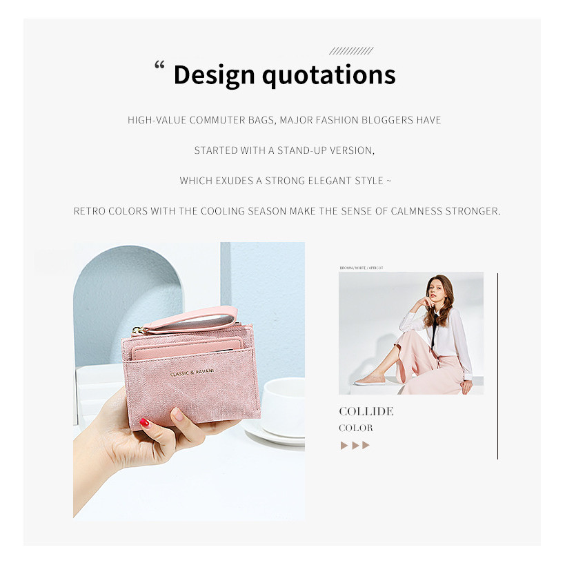 Moné.【COD&Ready stock】กระเป๋าสตางค์สตรีสั้นพับดีนิมขนาดใหญ่กระเป๋าเหรียญสตรี - รูปที่ 6