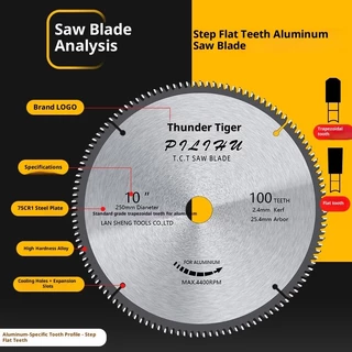 ใบเลื่อยตัดอลูมิเนียมอัลลอยด์, 4/7/8/10 นิ้ว 40T-100T ใบเลื่อยวงเดือนสําหรับโปรไฟล์อลูมิเนียมและแผงคอมโพสิต