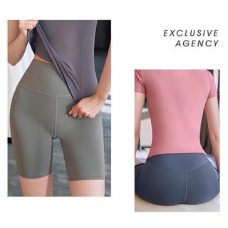 กางเกงออกกำลังกายขา 3 ส่วน กางเกงเลกกิ้ง โยคะ เอวสูง เก็บพุง…