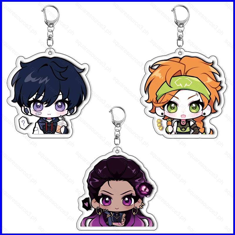 SQ3 VALORANT อะคริลิคพวงกุญแจ Cypher Clove จี้ Skye กระเป๋าอุปกรณ์เสริมเกมอะนิเมะอุปกรณ์ต่อพ่วง QS3