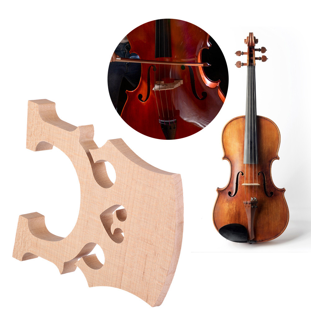 Maple ไม้ Cello Bridge อะไหล่อุปกรณ์เสริมสําหรับ 1/2 1/4 1/8 Cellos คุณภาพประณีต Workmanship