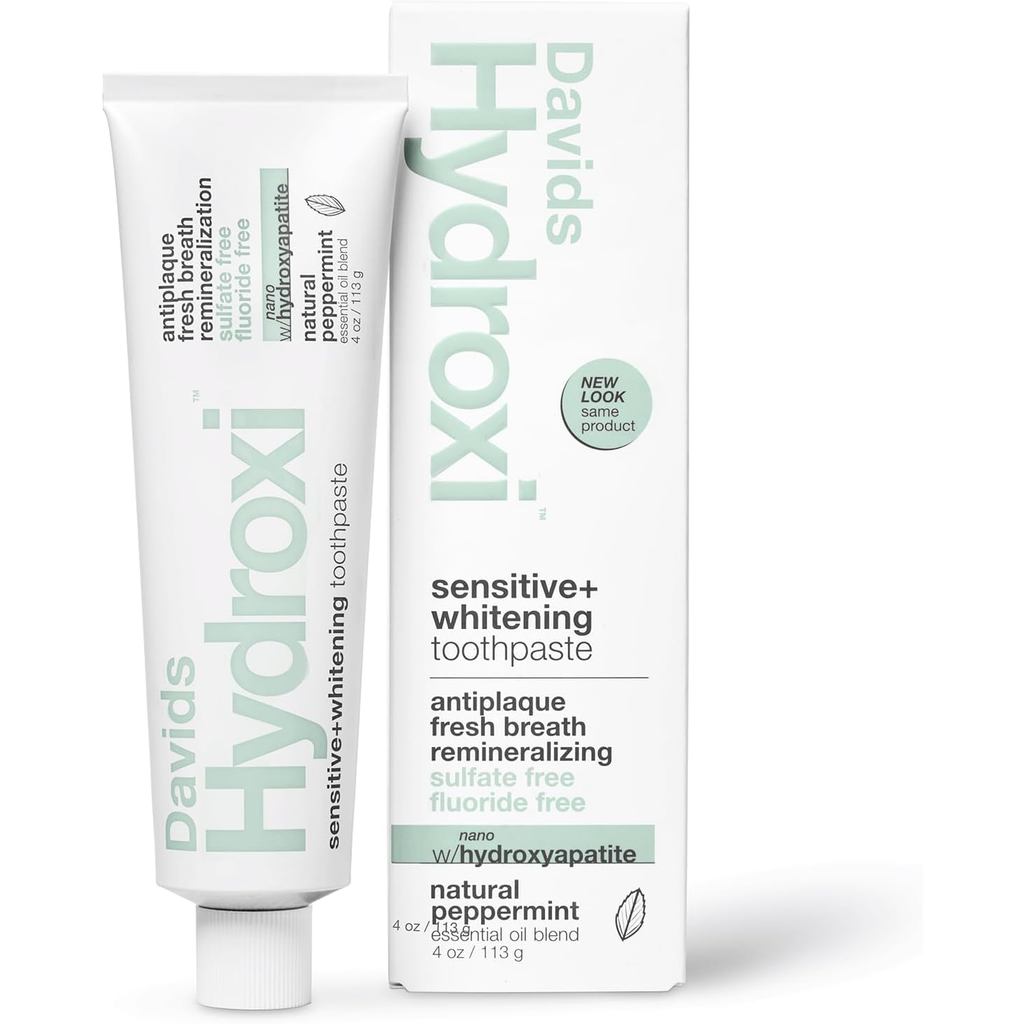 Davids Hydroxi Fluoride Free Nano Hydroxyapatite Toothpaste สําหรับ Remineralizing Enamel & Sensitiv