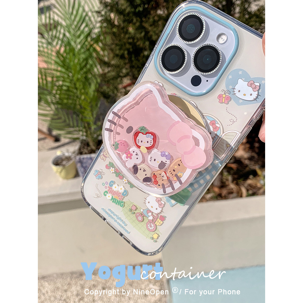 เคสโทรศัพท์ เคส airpods pro 3 9โมงครึ่งครีมแม่เหล็ก kt Spring Outing Diary ขาตั้งแม่เหล็กสองชั้นเคสโ