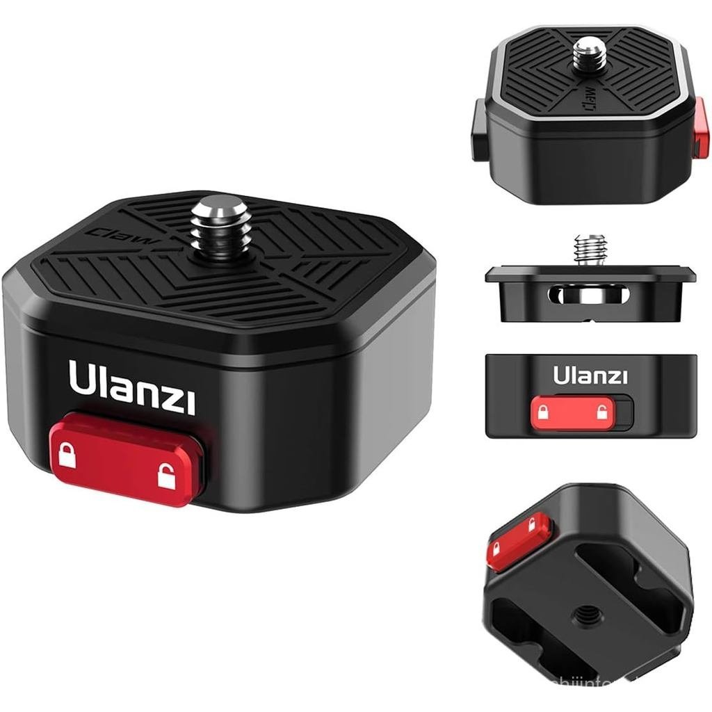 ULANZI Claw Quick Release Plate Tripod QR Camera Mount Adapter, Quick Setup Kit with 1/4'' Screw for