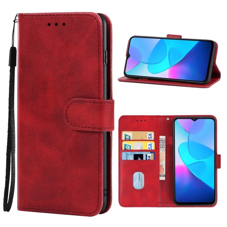 เตรียมจัดส่ง สําหรับ vivo Y3 / Y3S / Y17 / Y12 / Y15 อินเดีย / U3X / U10 เคสโทรศัพท์หนัง (สีแดง) สํา