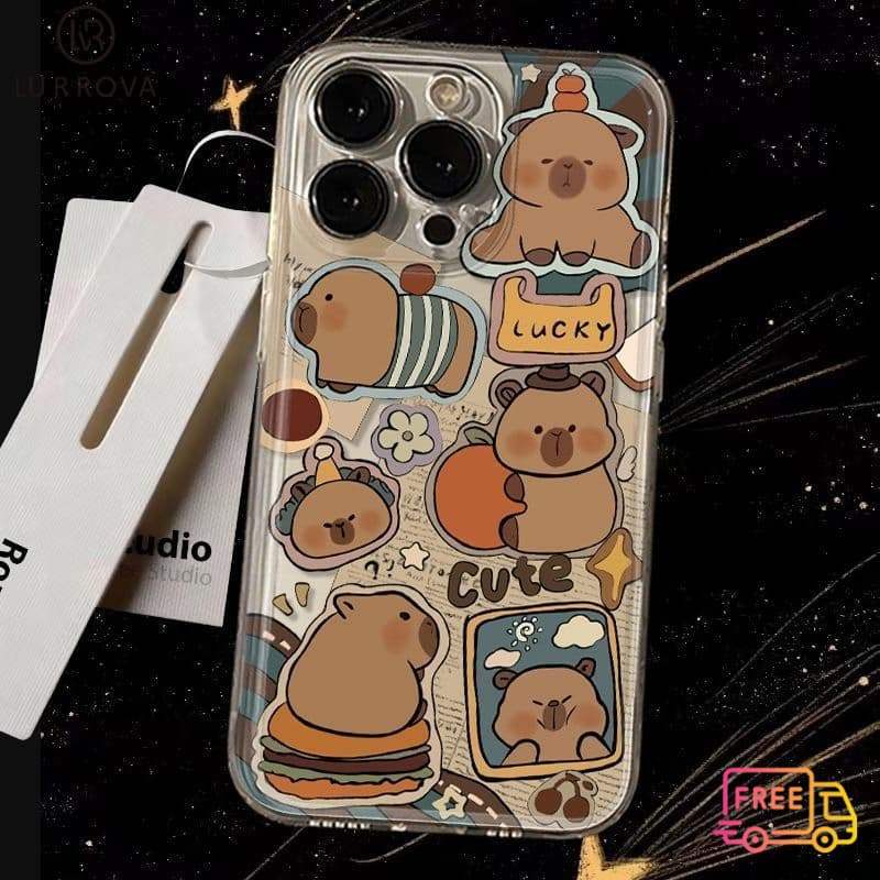 เคสสําหรับRealme Note 60 Realme C61 Realme C75 หนังสือพิมพ์CapybaraกันกระแทกTPUเคสโทรศัพท์
