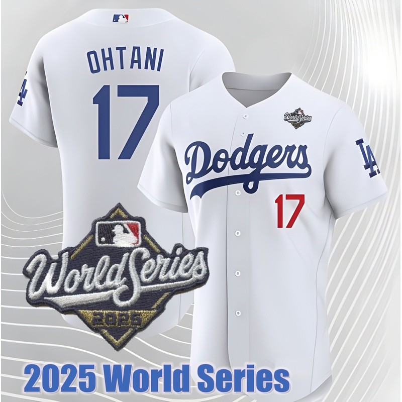 Mens 2025 World Series Los Angeles Dodgers Jersey Shohei Ohtani White Baseball Player Jersey